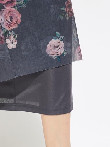 Max Alaya F x URB_N Women Floral Print Bodycon Dress (Grey_L)