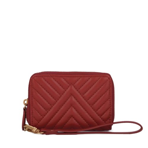 Miraggio Nora Quilted Zip Around Wallet for Woman | 3 Compartment Women Wallet | Gift Items for Women