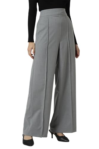 Van Heusen Women's Regular Casual Pants (VWTFFRGPB43795_Grey