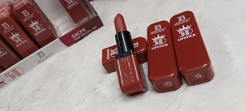 PRO 5D Lipstick Set, Nude Bullet Lipstick, 18 Shades Light to Dark, Professional Cosmetics