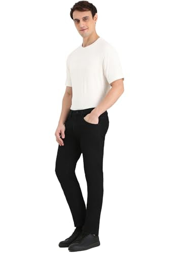 Allen Solly Men Black Slim Fit Dark Wash Jeans