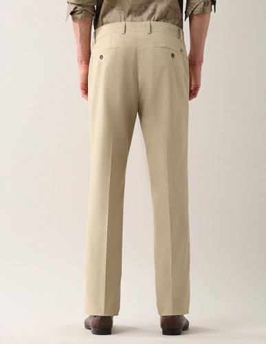 Arrow New York Men's Regular Pants (ANAJTR2255_Beige