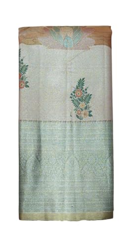 VFCollections Women's Traditional Handloom Kanchipuram Silk Pure - Royal Collections - Pattu Sarees | Rich Zari Woven Design | Bridal Saree | Unstitched Blouse (VFC737-2)