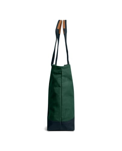 DailyObjects Forest Green-Navy Field Tote Bag |Canvas Tote Shoulder Bag Fits upto 14" Laptop for Women and Men Work & Daily Use |Handcrafted from premium cotton canvas perfect for Work & Daily Use