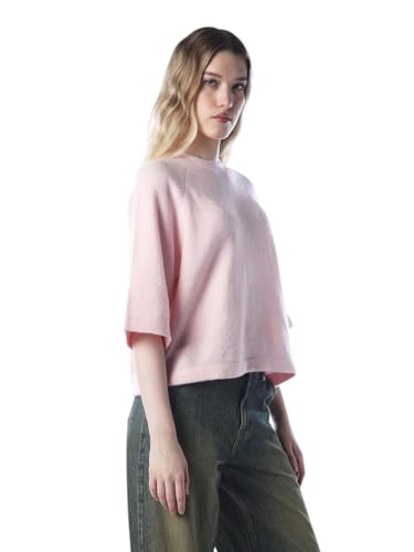 ONLY Women's Acrylic Blend Round Neck Pullover Sweater (15333199- Potpourri