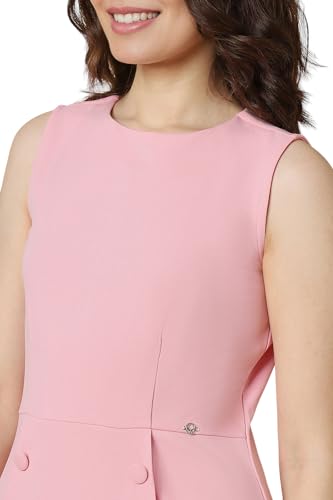 Allen Solly Women's Polyester Modern Mid-Thigh Length Dress (AHCDWRGF394420_Pink