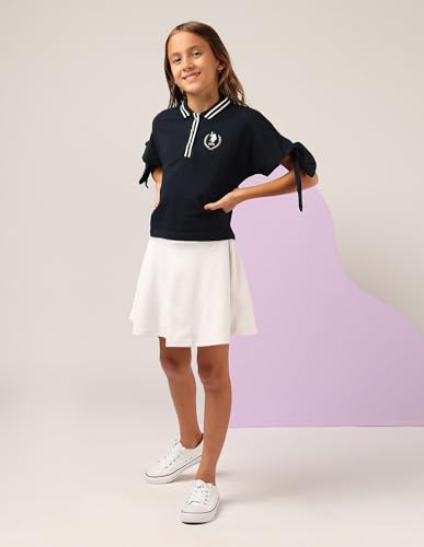 U.S. POLO ASSN. Girl's Regular Fit T-Shirt (UGTSH0434 Blue