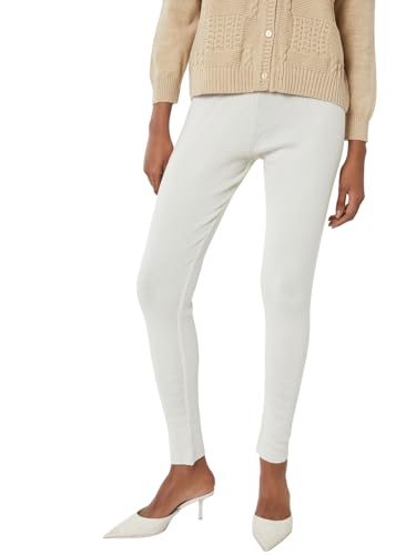 Max Women Knit Leggings(White_M)