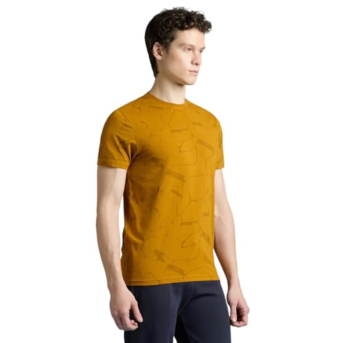 Yellow Abstract Print Short Sleeved T-Shirt
