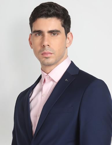 Arrow Men's Single Breasted Regular Blazer (ARAGBZ5084_Navy