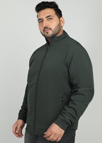 ELLIPSE Nylon Full Sleeve Oversized Standard Length Men's Winter Jacket | Winter Wear Oversized Jacket| Color - Forest Green 4XL