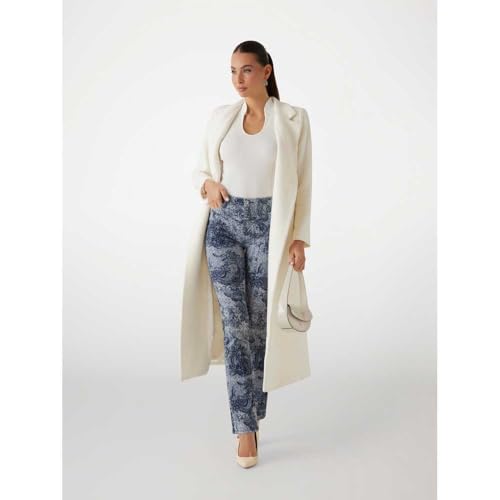 GUESS Women's Blue Printed Mid-Rise Bootcut Leg Jeans