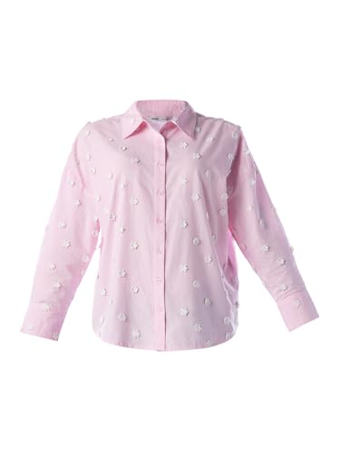 ONLY Women's Applique Regular Fit Pink Shirt