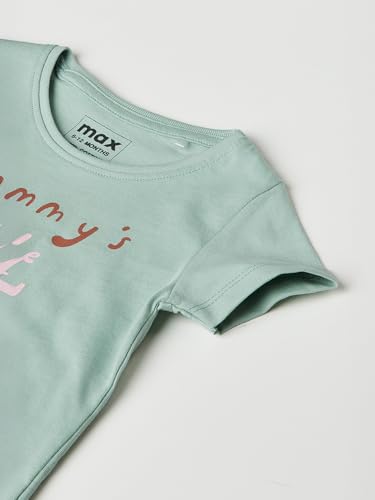 Max Girls Printed T-Shirt - Pack of 3 (Green_12-18 M)