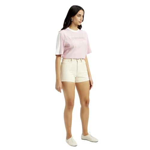 Levi's Women's Hybrid Shorts (A2509-0011_Alabaster Cream