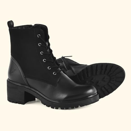 YOHO Slays Model 006 Boots for women | Crafted from premium synthetic and suede PU | luxurious look | Stylish Casual Shoes|Comfortable Fit | Classic Black - UK 7