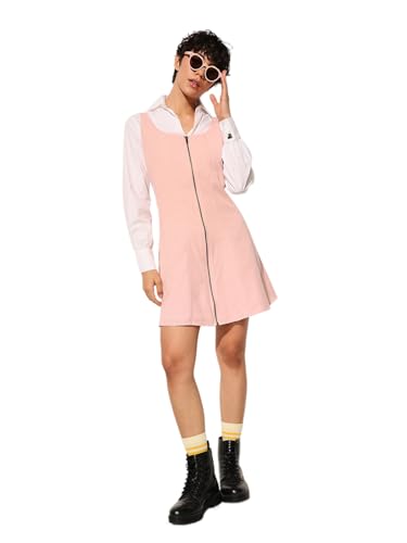 ONLY Women's Fit and Flare Pink Dress