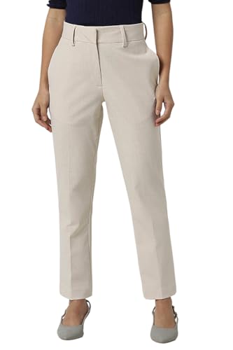 Van Heusen Women's Slim Casual Pants (VWTFFTRPI25318_Beige