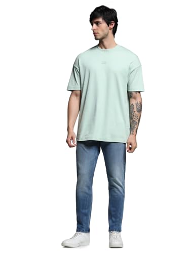 Jack & Jones Men Solid Slim Fit Mid Rise Stretchable Blue Jeans