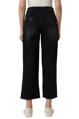 Allen Solly Women Black Regular Fit Dark Wash Jeans