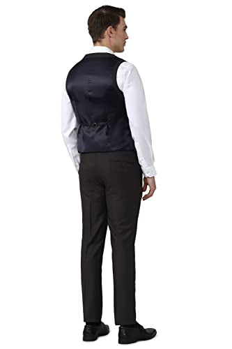 Van Heusen Men's Polyester Blend Three Piece Suit-Dress Set (VDSUESKFY61942_Black_42)