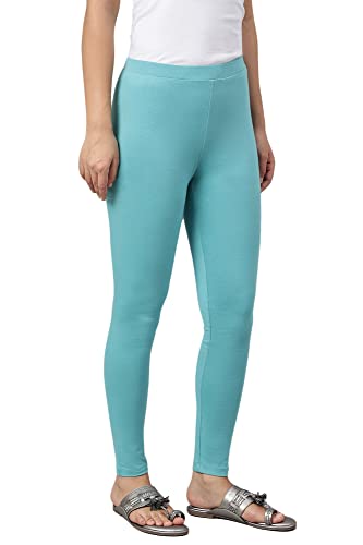 W for Woman Light Blue Solid Knitted Women's Tights