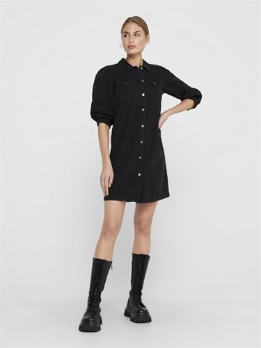 ONLY Women Black Shirt Mini Dress