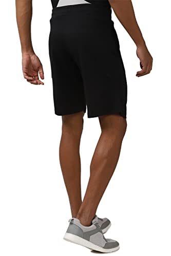 Van Heusen Men's Bermuda Shorts (VFLOAATFP56681_Black_M)