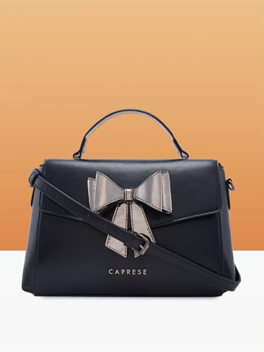 Caprese Mindy Satchel for Women (Small, Black)