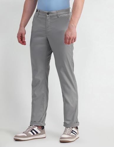 Arrow Sports Men's Regular Casual Pants (ASAITR2484_Grey