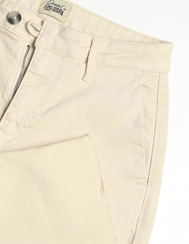 U.S. POLO ASSN. Mid Rise Straight Fit Jeans Ecru