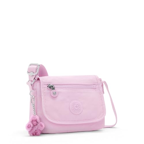 Kipling Women's Sabian Mini Crossbody, Lightweight Everyday Purse, Shoulder Bag, Blooming Pink, 14.25''L x 14.25''H x 4''D