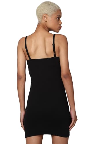 FOREVER 21 women's Cotton Classic Mini Dress (596573_Black