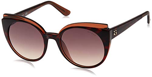 GUESS Women's  Round Sunglasses, Brown, 53 mm