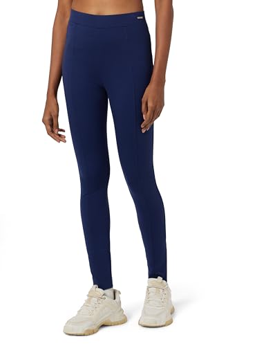 Van Heusen Women Athleisure 4 Way Stretch Treggings - Body Hug, Flexible Waistband_66306_Dark Navy_SS