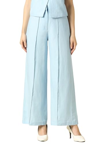 Allen Solly Women's Regular Casual Pants (AHTFWRGFZ87498_Light Blue