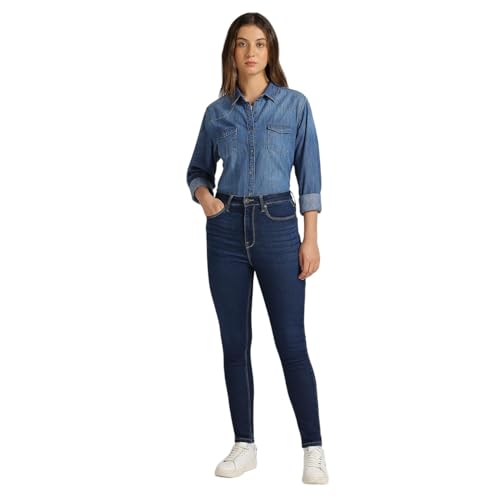 Pepe Jeans Women's Skinny Jeans (PL204962Q038_Dark Used