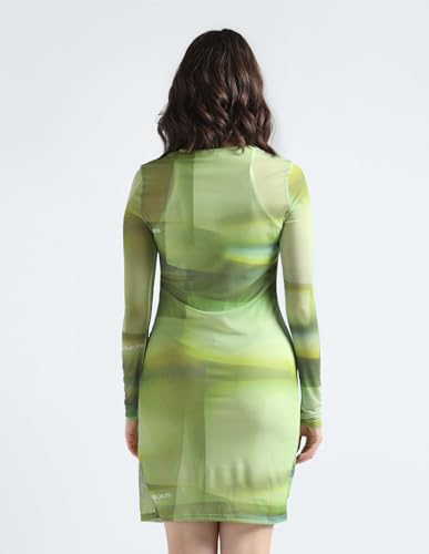 Clavin Klein Womens Green Color Dress