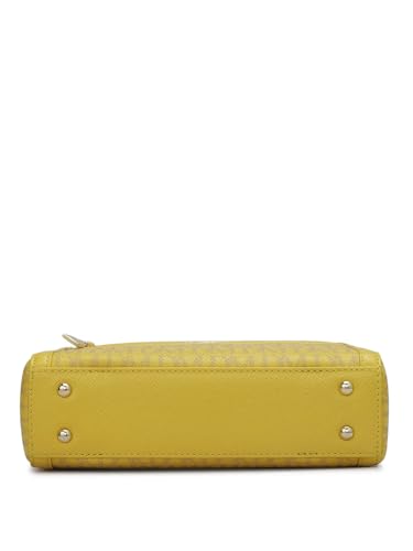 Da Milano Genuine Leather Yellow Sling Bag (10041) (Small)