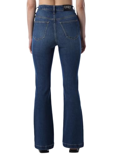 ONLY Women Solid Flared Fit High-Rise Blue Jeans