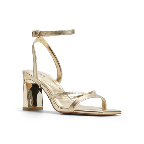 Aldo STELLARE Gold Ladies Block Heel Sandals