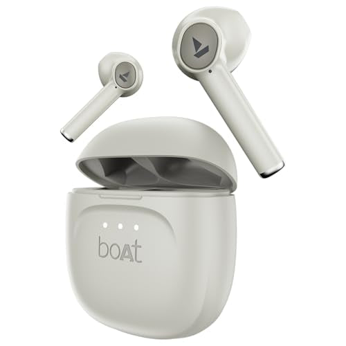 boAt Airdopes 138 Gen 2, 13mm Drivers, 70H Battery, ENx Tech, Beast Mode 45 ms Low Latency, ASAP Charge, Bluetooth Earbuds, TWS Ear Buds Wireless Earphones with mic (Cream White)
