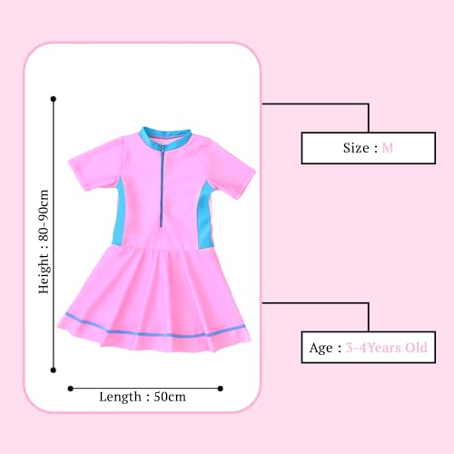 SYGA Cute Swimsuits for Little Princess Baby Girls M-Size Perfect for Girls Age 3-4 Years Old (Pink)