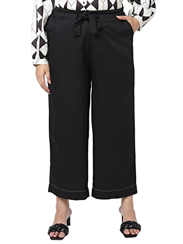 Vero Moda Curve Straight fit Pants (299147501_Jet Black_S)