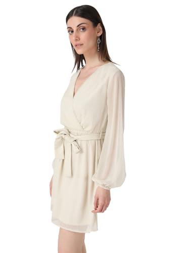 Kazo Women's Chiffon Fit and Flare Mini Dress (125343_Moonlight