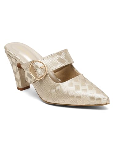 Flat n Heels Womens Gold Pumps FnH 2784-GD