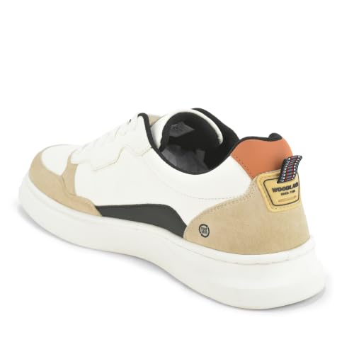 Woodland Men's White Polyurethane Sneakers-UK-6 (Euro 40)
