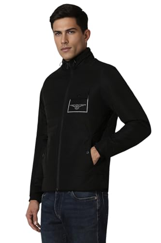Van Heusen Men's A-Line Coat (VSJKUBOPR16305_Black