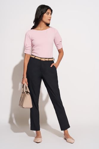 Annabelle by Pantaloons Women's Slim Pants (110158219006_Navy