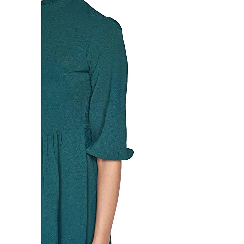 AND Women's Polyester A-Line Short Length Dress (FW21AS058DRCEYGreen_Green_12)